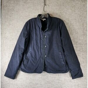 Standard James Perse Insulated Cotton Jacket Womens 4 US *L-XL Dull Black Button